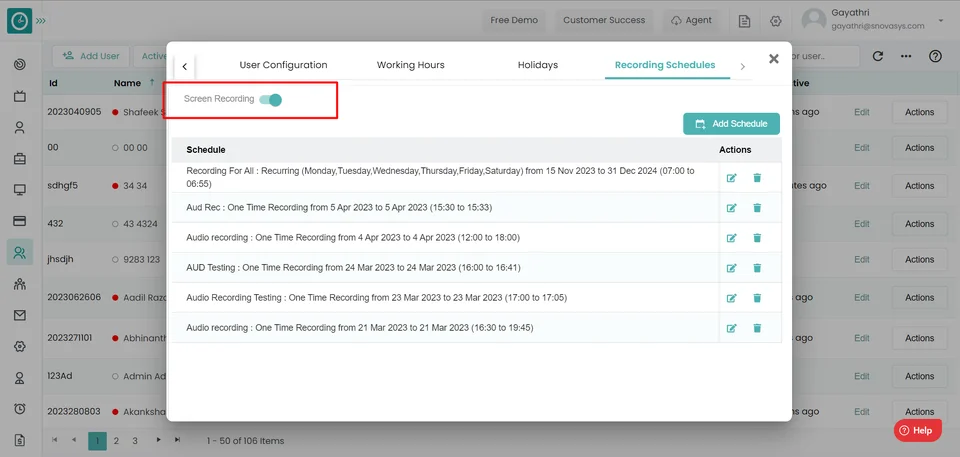 Time Champ settings configurations